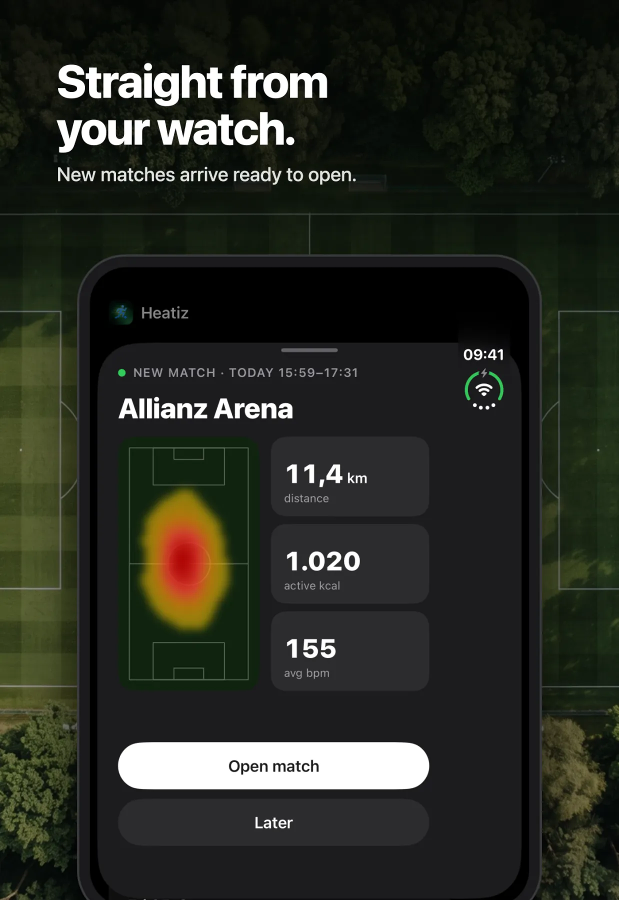 Straight from your watch on iPhone Duo — new matches arrive ready to open