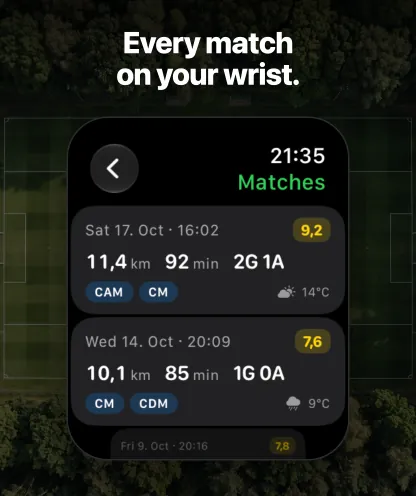 Every match on your wrist