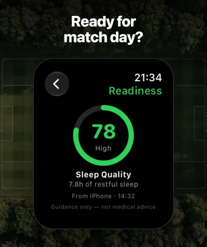 Ready for match day? Readiness score on Apple Watch